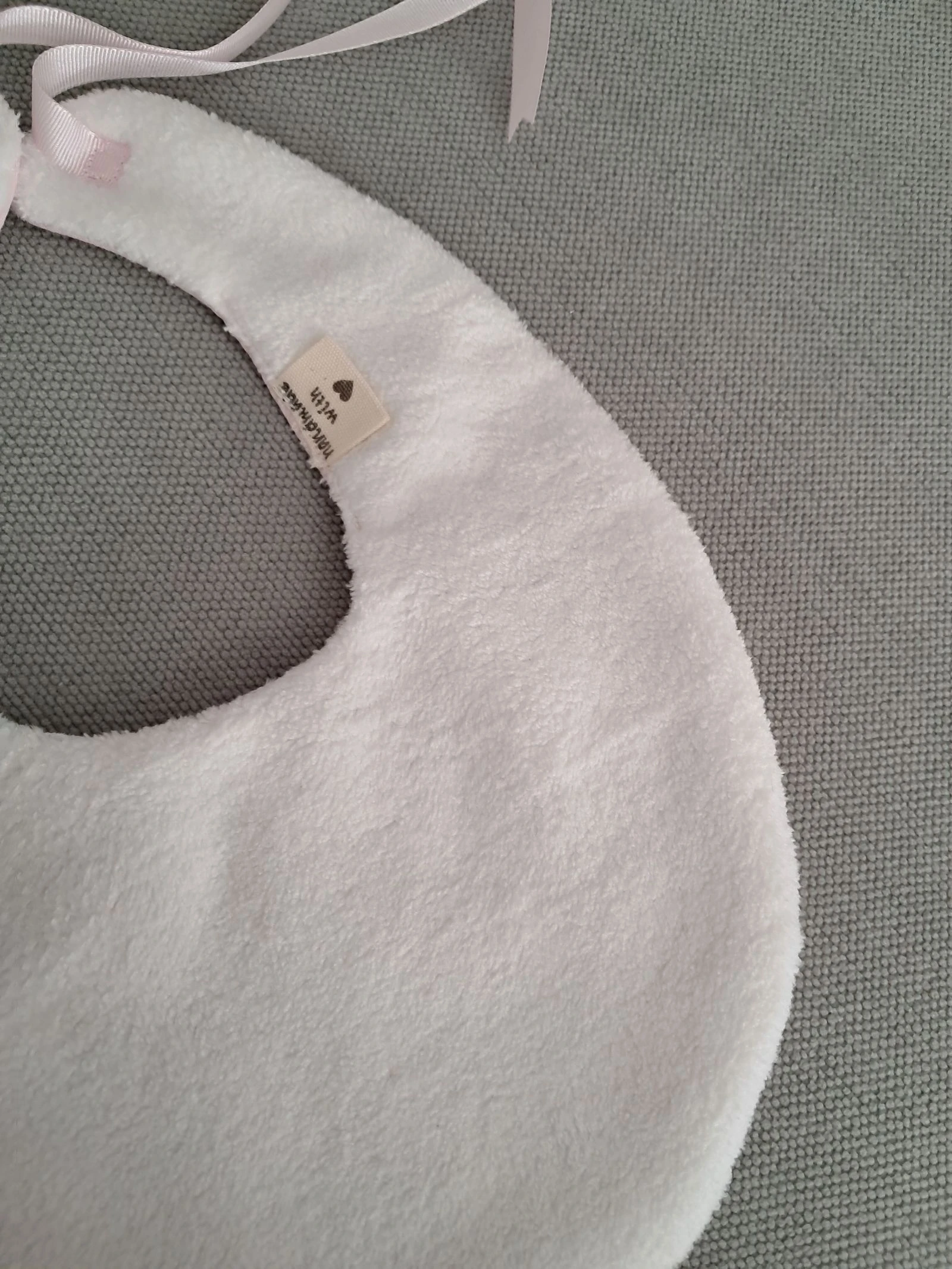 Pink piqué bib – photo 3